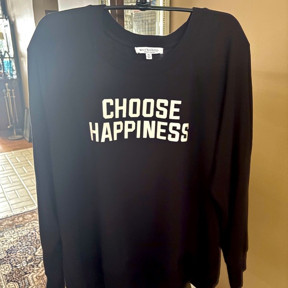 Workshop Republic Clothing “Choose Happiness” black long sleeve sweatshirt.❣️ - Picture 1 of 5
